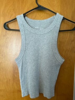 Aerie Grey Ribbed Tank Top Size S